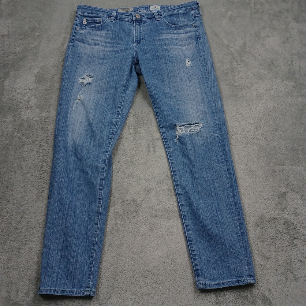Adriano Goldschmied Jeans Womens 31 Blue Denim Stevie Ankle Slim Straight A23